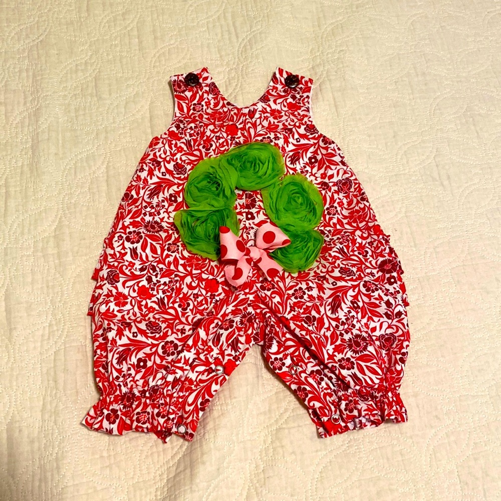Beautiful Christmas Romper for Baby Girl (6 months)